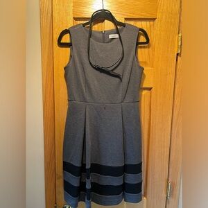 Calvin Klein Gray Sleeveless Dress with Belt size 6